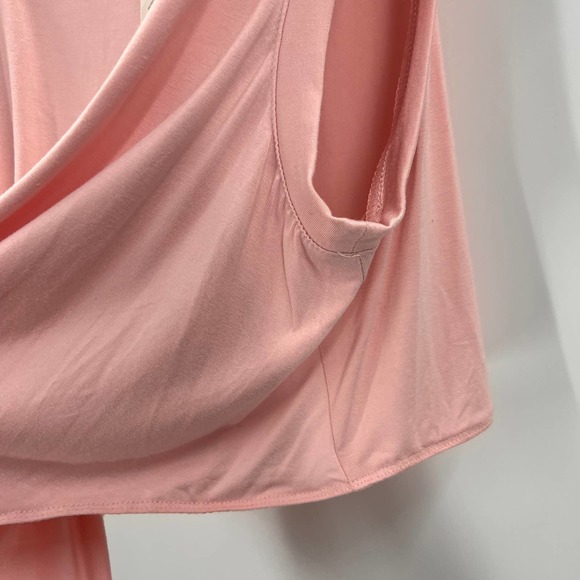 Fabletics Marissa Tie Up Tank Wrap Blouse Athleisure Light Pink NWT Plus 2XL - Picture 3 of 6